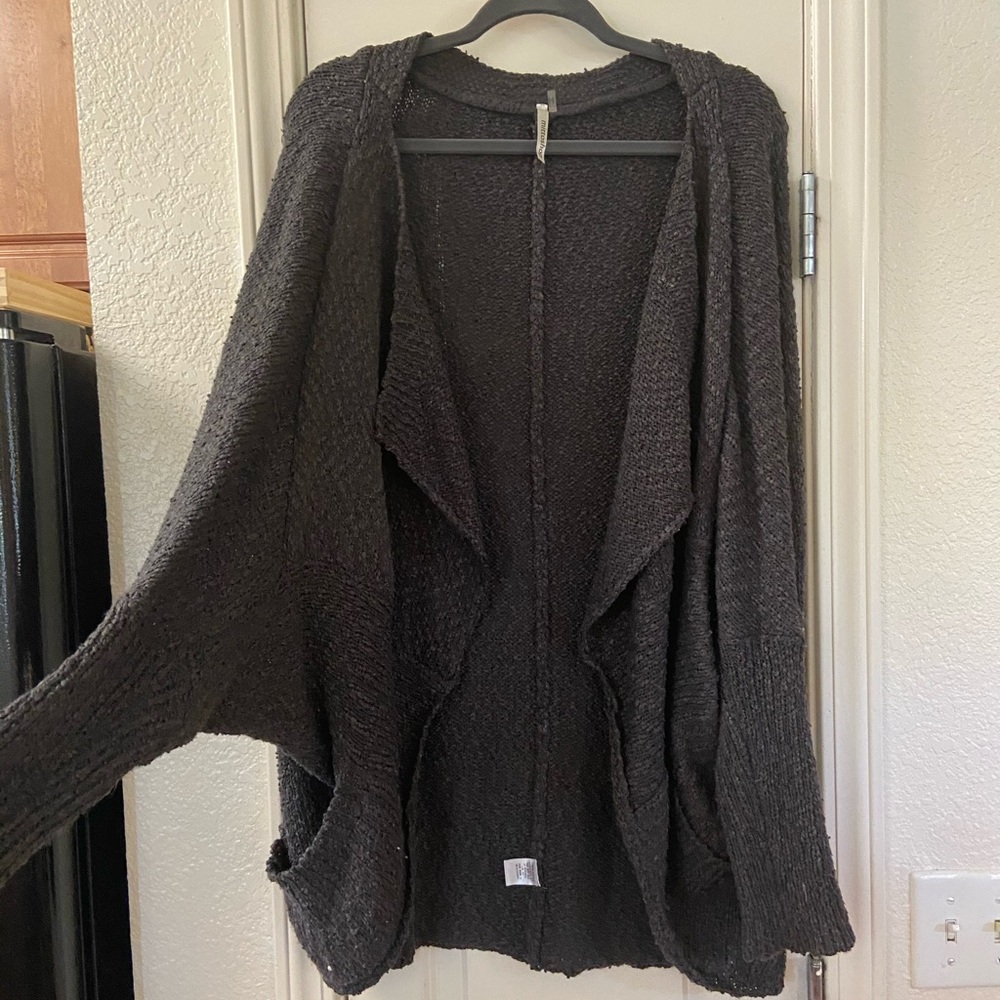 Grey cocoon cardigan